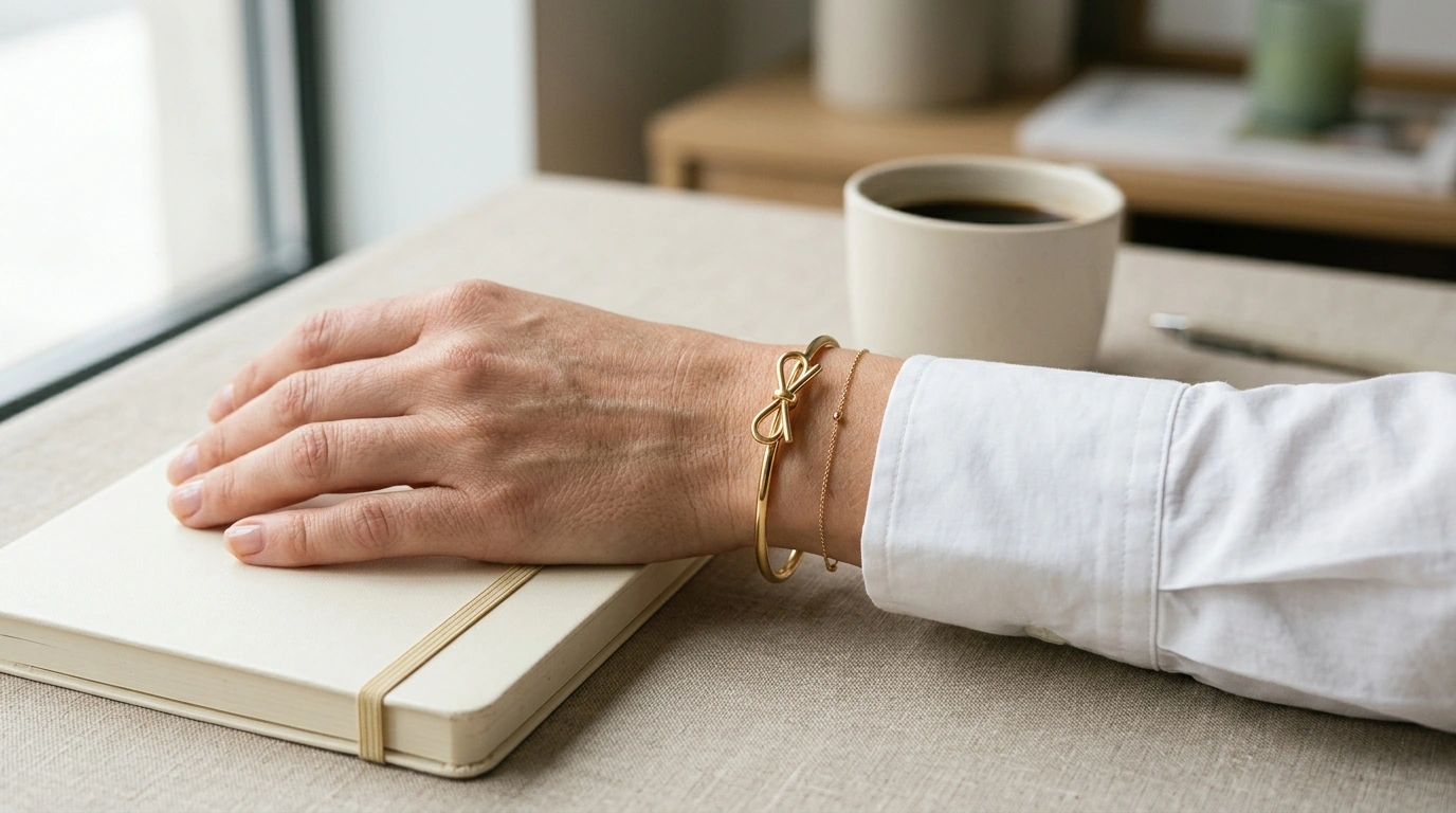 Minimalist Bow Knot Bangle: Everyday, Stackable Style